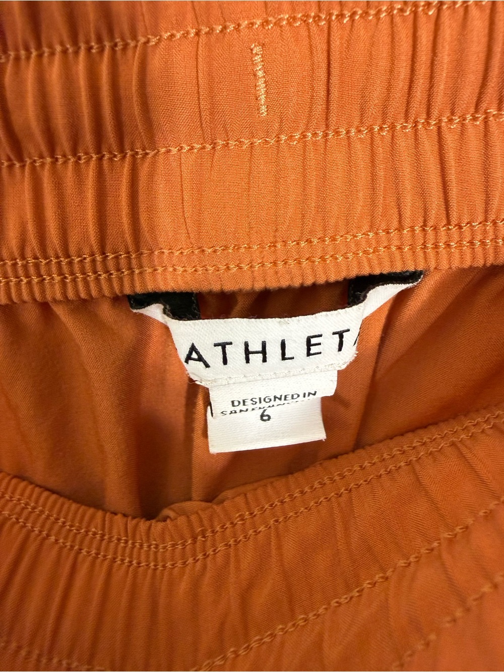 Athleta Arrival Skirt Midi Sunbaked Clay Orange Size 6 - Picture 4 of 7